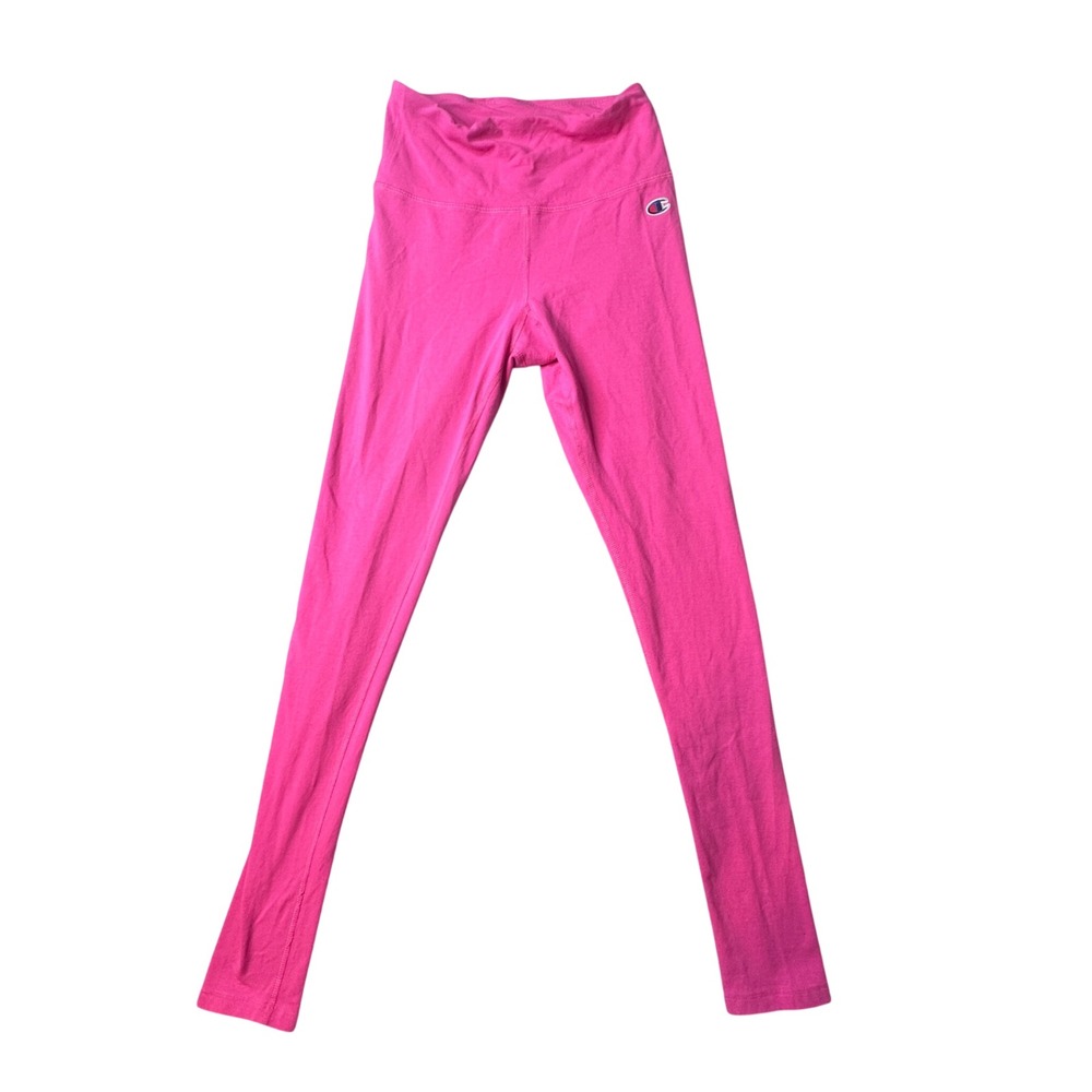 Champion Leggings Womens S Pink ML883 Cotton Spandex High Rise Athletic Pants